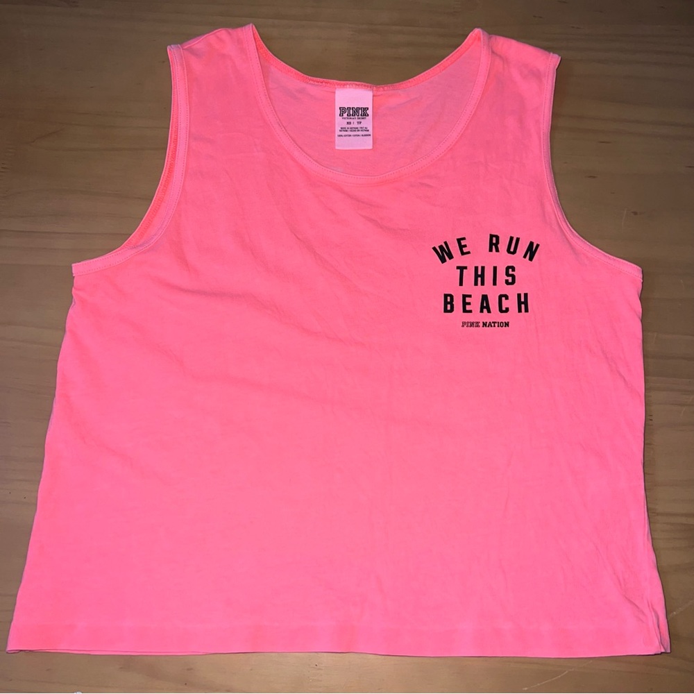 Victoria’s Secret PINK orange muscle tank tee XS